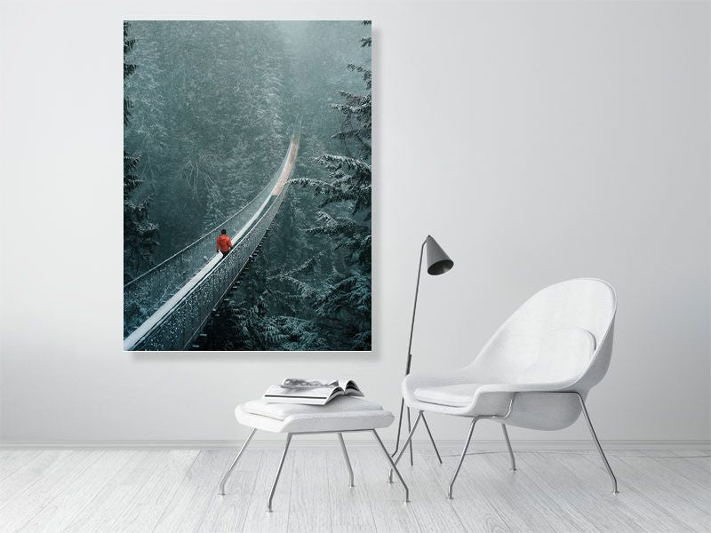 Capilano Suspension Bridge in Snow Fine Art Photography