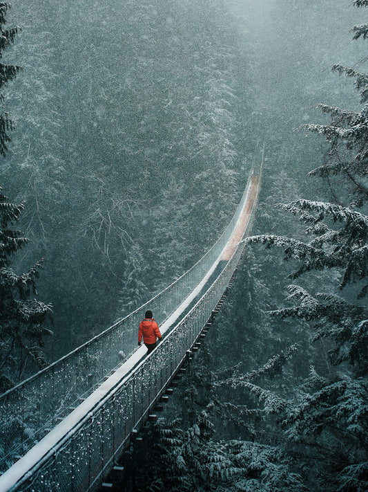 Capilano Suspension Bridge in Snow Fine Art Photography